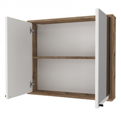 Melamine bathroom mirror Lilian Megapap color atlantic pine 75x14.6x65cm.