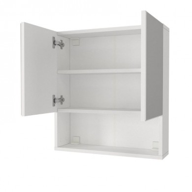 Melamine bathroom mirror Trama Megapap color white 60x16.8x65cm.