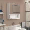 Melamine bathroom mirror Trama Megapap color white 60x16.8x65cm.