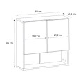 Melamine bathroom mirror Trama Megapap color white 60x16.8x65cm.