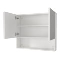Melamine bathroom mirror Trama Megapap color white 75x16.8x65cm.