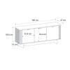 Μπουφές Bohema Megapap χρώμα ivory - sepet oak 180x47x76,6εκ.