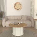 Bohema Megapap melamine coffee table in ivory - sepet oak Ø85x43,2cm.