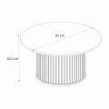 Bohema Megapap melamine coffee table in ivory - sepet oak Ø85x43,2cm.