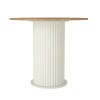 Τραπέζι Bohema Megapap χρώμα ivory - sepet oak Ø90x77,7εκ.
