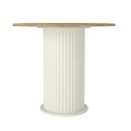 Bohema Megapap melamine dining table in ivory - sepet oak color Ø90x77,7cm.