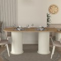 Bohema Megapap melamine dining table in ivory - sepet oak color 180x90x77,7cm.