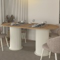 Bohema Megapap melamine dining table in ivory - sepet oak color 180x90x77,7cm.