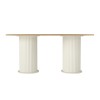 Τραπέζι Bohema Megapap χρώμα ivory - sepet oak 180x90x77,7εκ.