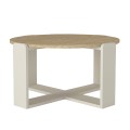 Rebel Megapap melamine coffee table in rota oak - sandstone color Ø70x38cm.