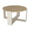Rebel Megapap melamine coffee table in rota oak - sandstone color Ø70x38cm.