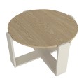 Rebel Megapap melamine coffee table in rota oak - sandstone color Ø70x38cm.
