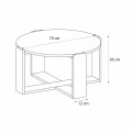 Rebel Megapap melamine coffee table in rota oak - sandstone color Ø70x38cm.