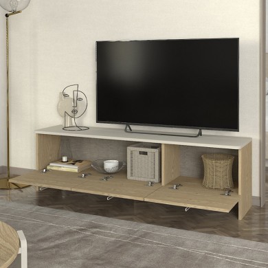 Rebel Megapap melamine tv stand in rota oak - sandstone color 150x35x45cm.