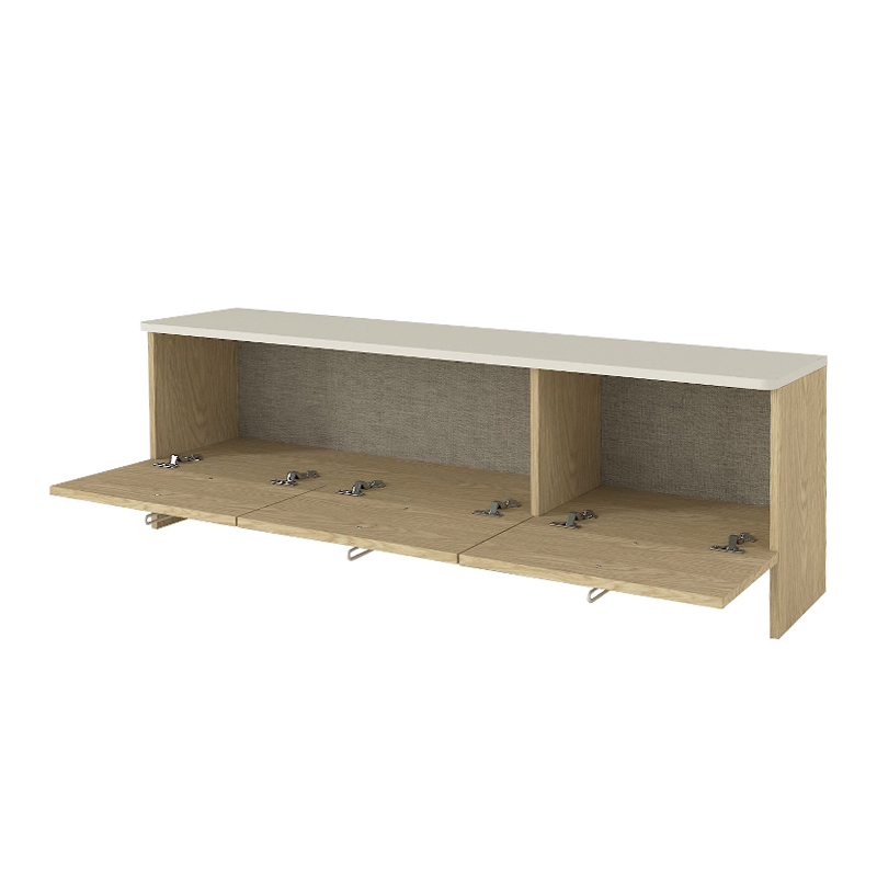 Rebel Megapap melamine tv stand in rota oak - sandstone color 150x35x45cm.