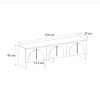 Έπιπλο τηλεόρασης Rebel Megapap χρώμα rota oak - sandstone 150x35x45εκ.