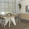 Τραπέζι Rebel Megapap χρώμα rota oak - sandstone 150x90x75εκ.
