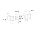 Gemma Megapap melamine tv stand in sepet oak color 150x35x46.7cm.