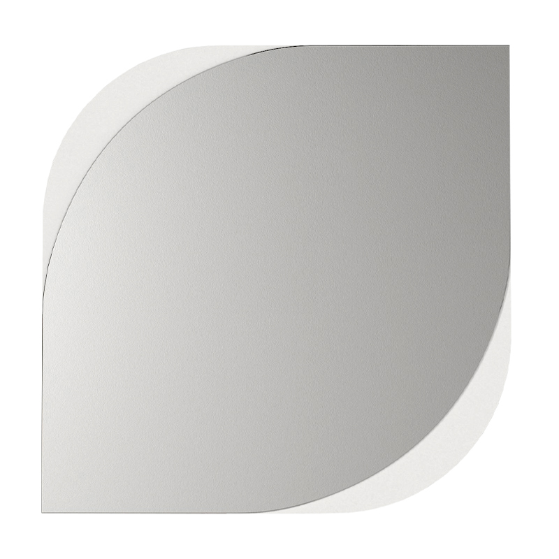 Lava Megapap melamine mirror in white color 70x2.2x70cm.