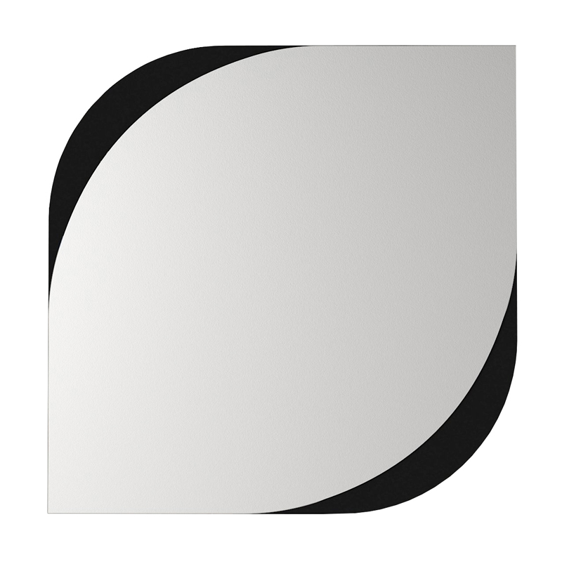 Lava Megapap melamine mirror in black color 70x2.2x70cm.