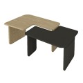 Lava Megapap melamine coffee table set of 2 in rota oak - anthracite color 75x48.5x35.6cm.