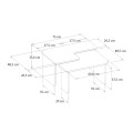 Lava Megapap melamine coffee table set of 2 in rota oak - anthracite color 75x48.5x35.6cm.
