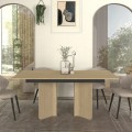 Lava Megapap melamine dining table in rota oak - anthracite color 180x90x76.8cm.