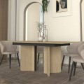Lava Megapap melamine dining table in rota oak - anthracite color 180x90x76.8cm.