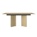 Lava Megapap melamine dining table in rota oak - anthracite color 180x90x76.8cm.