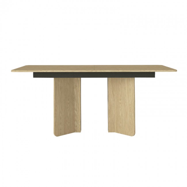 Τραπέζι Lava Megapap χρώμα rota oak - ανθρακί 180x90x76,8εκ.