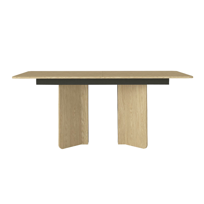 Lava Megapap melamine dining table in rota oak - anthracite color 180x90x76.8cm.