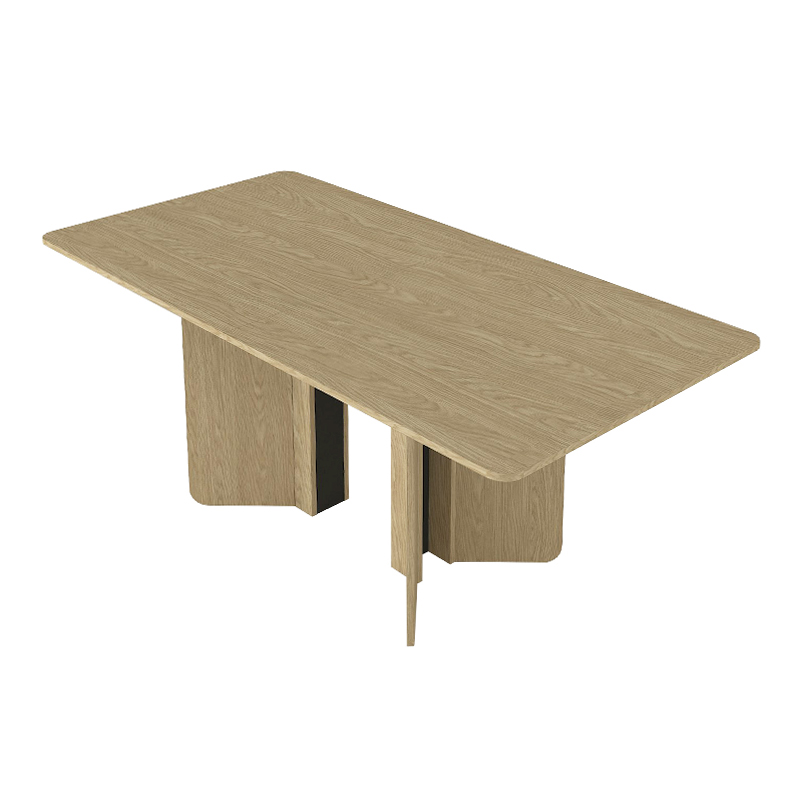 Lava Megapap melamine dining table in rota oak - anthracite color 180x90x76.8cm.