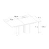 Τραπέζι Lava Megapap χρώμα rota oak - ανθρακί 180x90x76,8εκ.