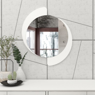 Sevilla Megapap melamine mirror in white color 59.2x2.2x69cm.