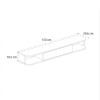 Έπιπλο τηλεόρασης επιτοίχιο Cross Megapap με LED χρώμα sepet oak - sandstone 150x29,6x19,2εκ.