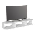 Bask Megapap melamine wall TV stand with LED lighting in white color 120x29.6x19.2cm.