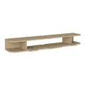 Noland Megapap  melamine wall TV stand with LED lighting in rota oak color 150x35x19.2cm.