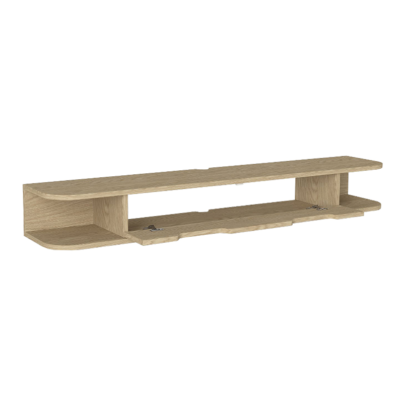 Noland Megapap  melamine wall TV stand with LED lighting in rota oak color 150x35x19.2cm.