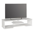 Perry Megapap melamine wall TV furniture in white color 120x29.6x25.6cm.