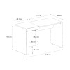 Γραφείο εργασίας Dario Megapap χρώμα sepet oak - λευκό 120x60x73,2εκ.