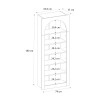 Βιβλιοθήκη Voila Megapap χρώμα λευκό 74x35x180εκ.
