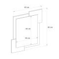 Selinos Megapap melamine mirror in sandstone - rota oak color 65x2.2x85cm.