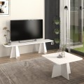 Sugar Megapap melamine tv furniture in white color 150x29.6x36.8cm.