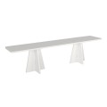 Sugar Megapap melamine tv furniture in white color 150x29.6x36.8cm.