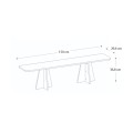 Sugar Megapap melamine tv furniture in white color 150x29.6x36.8cm.