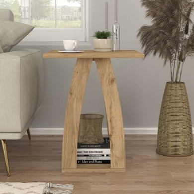 Deros Megapap melamine side table - nightstand in sepet color 45x45x56cm.