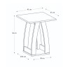 Τραπεζάκι βοηθητικό - Κομοδίνο Deros Megapap χρώμα sepet oak 45x45x56εκ.
