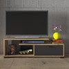 Έπιπλο τηλεόρασης Treiso Megapap από μελαμίνη χρώμα atlantic pine 120x25x38εκ.