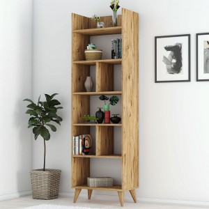 Βιβλιοθήκη μελαμίνης Vole Megapap χρώμα atlantic pine 63x35x180εκ.
