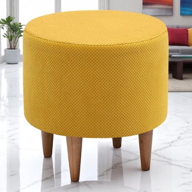 Fidik Megapap fabric stool in mustard color 40x40x40cm.